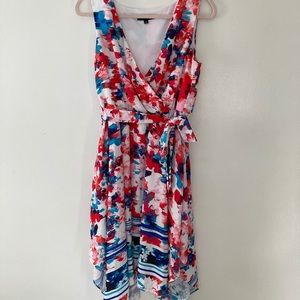 Sangria colorful handkerchief dress